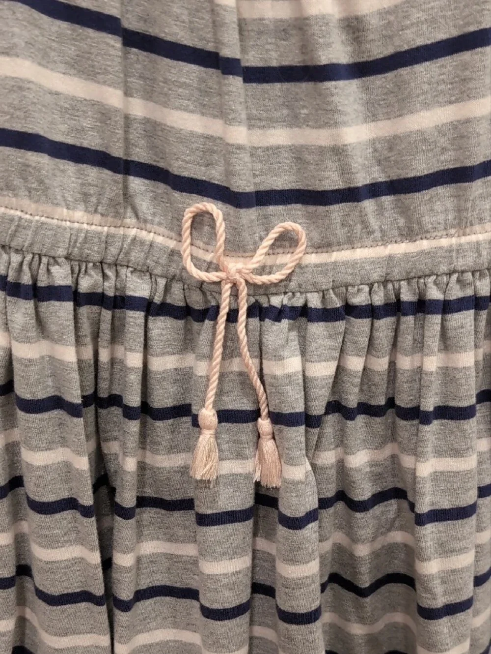 Max Studio Navy & Blush Striped Knit Dress